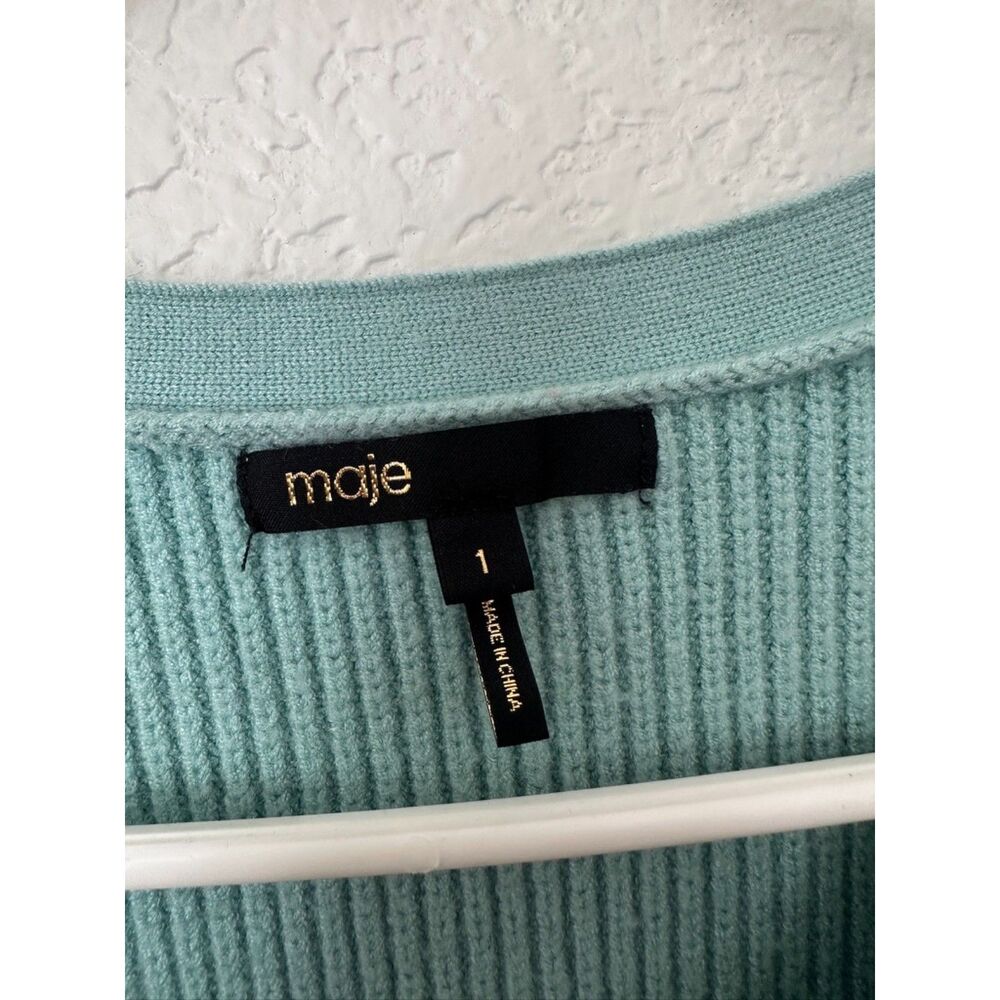 Maje Mistou Cardigan Sweater Pearl Buttons Size 1 (Small) - Picture 5 of 7